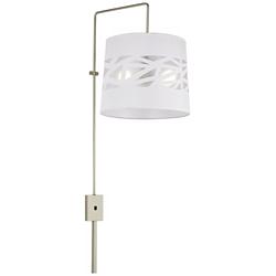 1V626 - Silver Cutout Plug-In Wall Lamp