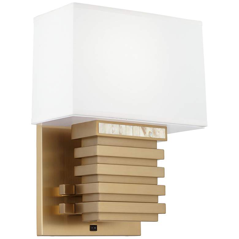 Image 1 1V654 - 21 inch Wallmount Stacked Lamp GU24 in Brushed