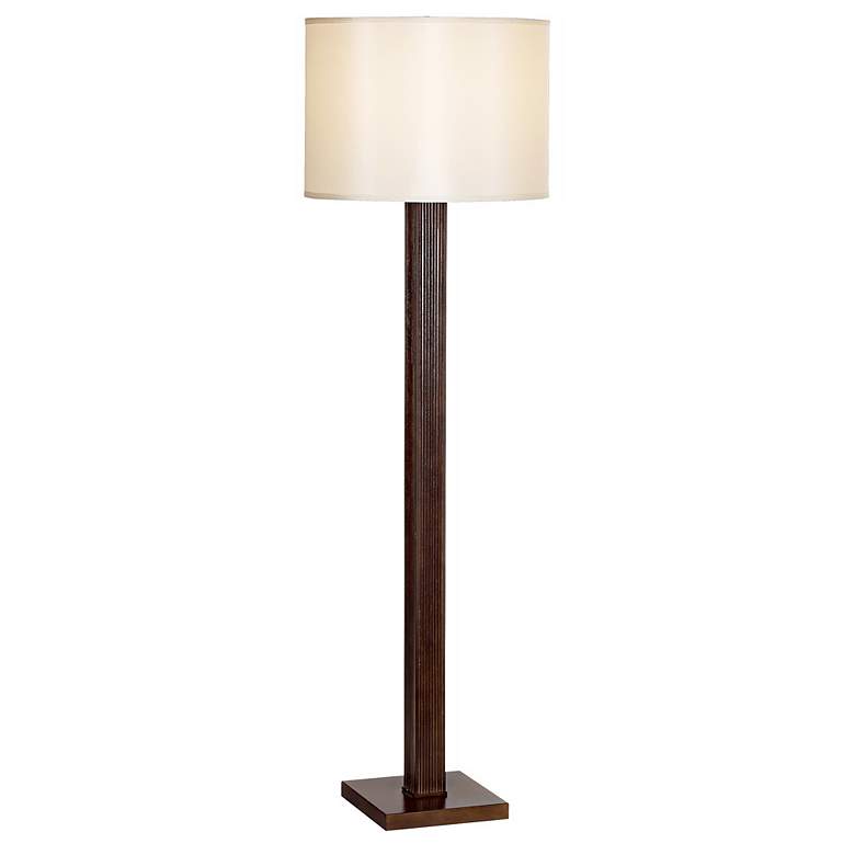 Image 1 1V702 - Wenge Wood and Metal Floor Lamp