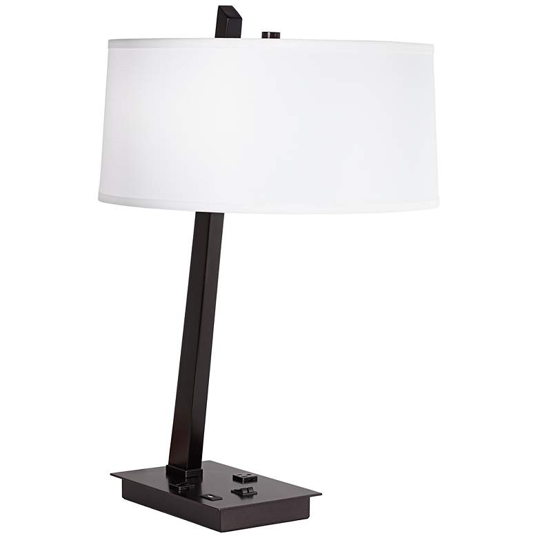 Image 1 1V737 - Dark Bronze Metal Table Lamp w/ Workstation Base