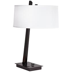 1V737 - Dark Bronze Metal Table Lamp w/ Workstation Base