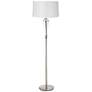 1V746 - Brushed Nickel Seeded Glass Small Floor Lamp