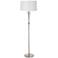 1V746 - Brushed Nickel Seeded Glass Small Floor Lamp