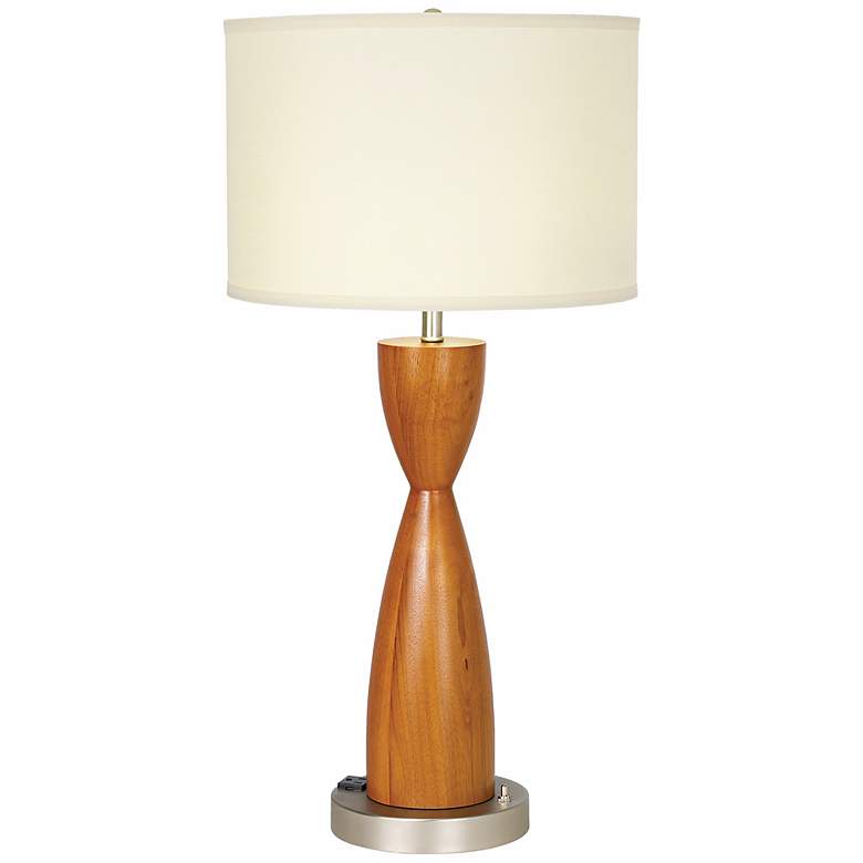 Image 1 1V773 - Garden Blossom Cherry and Nickel Table Lamp