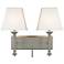 1V815 - Brushed Silver Two-Light Wall Sconce