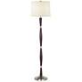 1V830 - Walnut Wood and Brushed Nickel Floor Lamp