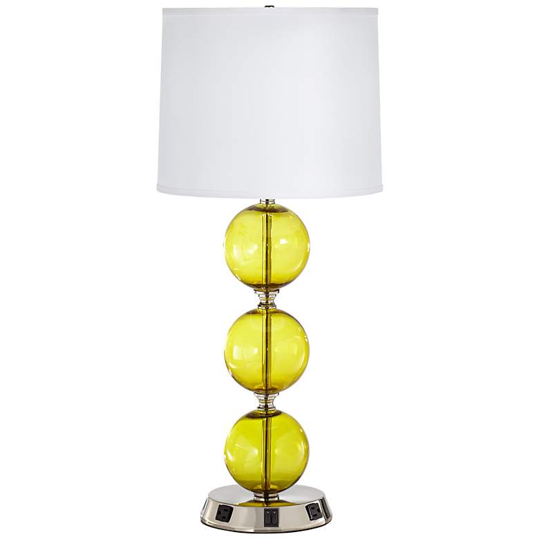 Image 1 1V838 - Polished Nickel Table Lamp w/ Stacked Olive Balls