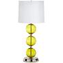 1V838 - Polished Nickel Table Lamp w/ Stacked Olive Balls