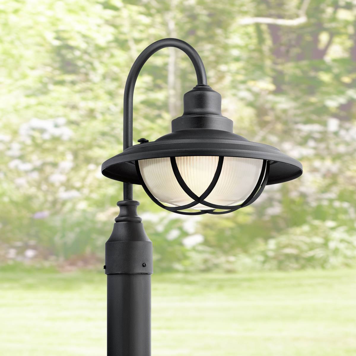 Black, 11 - 15 In. High, Post Light, Outdoor Lighting | Lamps Plus