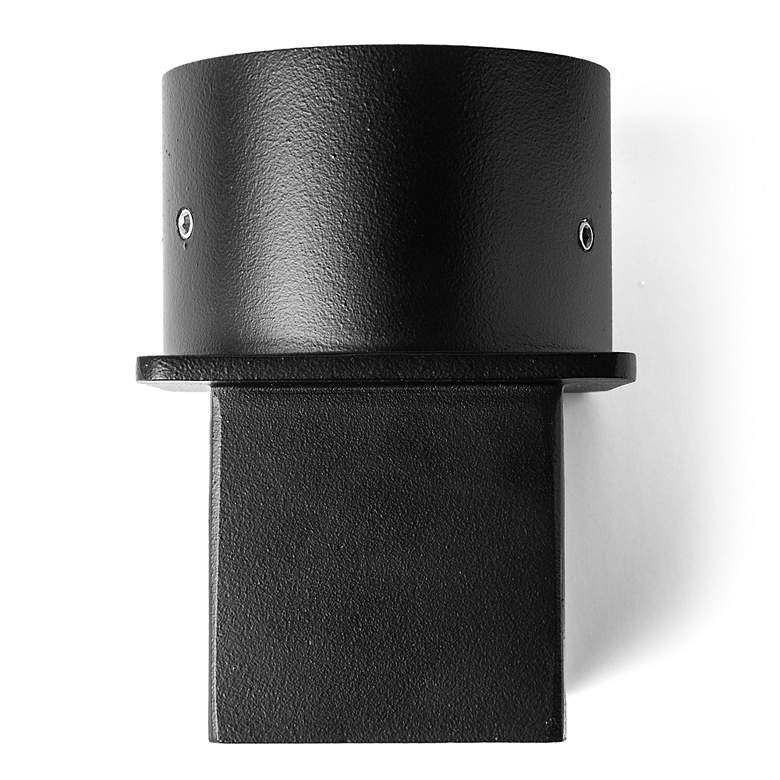 Image 2 2.5" Square to 3" 3.5" Wide Coastal Black Round Post Adapter more views