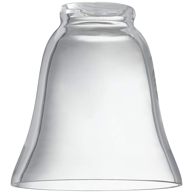 Image 1 2 1/4 inch Fitter Clear Glass Bell Shades Set of 4