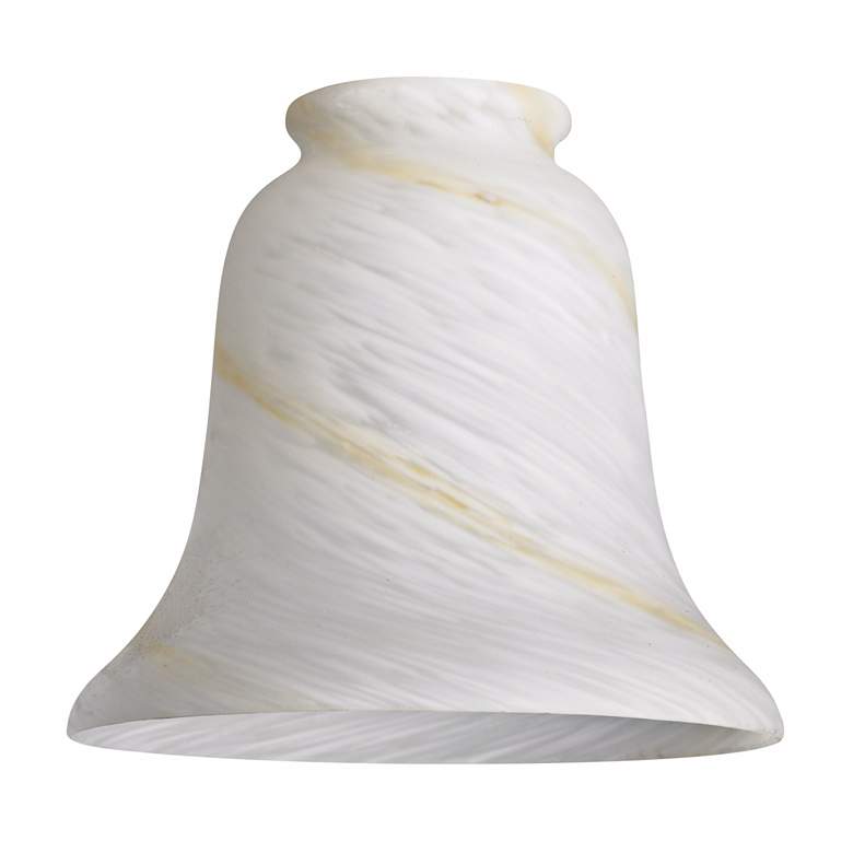 Image 1 2 1/4" Fitter Set of 4 Faux Alabaster Glass Bell Shades