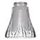 2 1/4" Fitter Set of 4 Large Frost/Clear Glass Shade