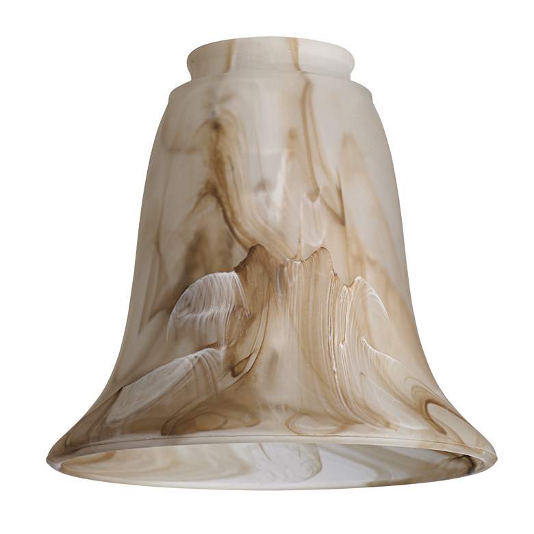 Image 1 2 1/4" Fitter Set of 4 Marbleized Glass Bell Shades