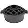 2 1/4 Quart Blue Black Cast Iron Steamer Pot and Lattice Top