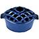 2 1/4 Quart Blue Cast Iron Steamer Pot with Lattice Top