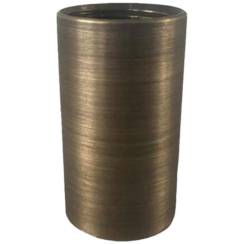Image 1 2" High Cast Brass Landscape Path Light Extension Coupling
