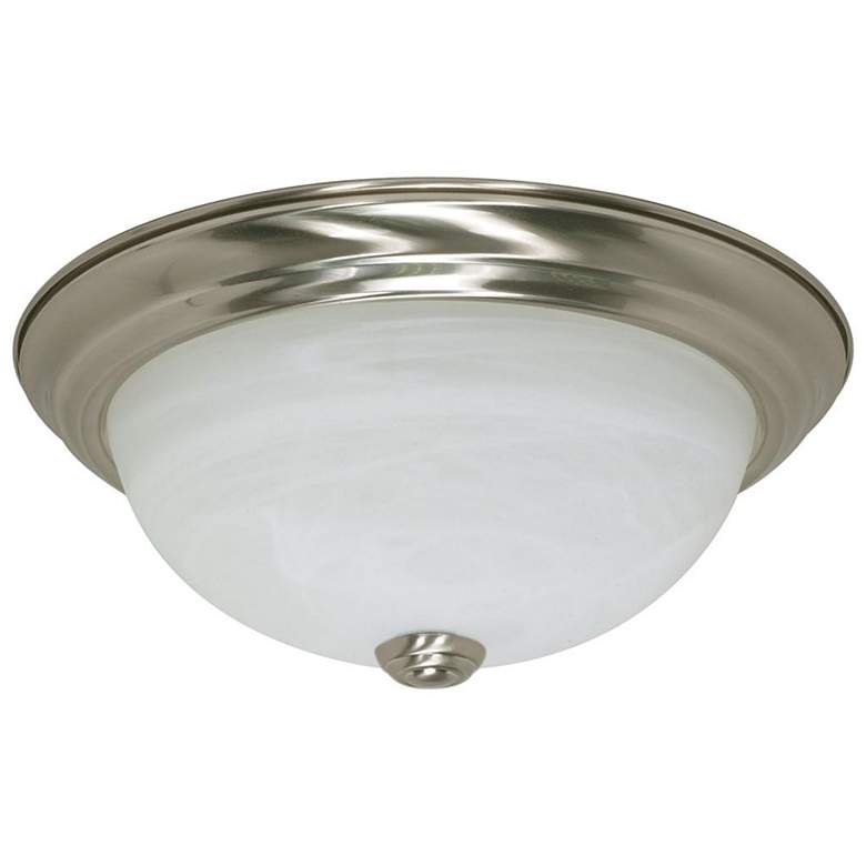 Image 1 2 Light; 11 in.; Flush Mount; Alabaster Glass