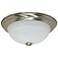 2 Light; 11 in.; Flush Mount; Alabaster Glass