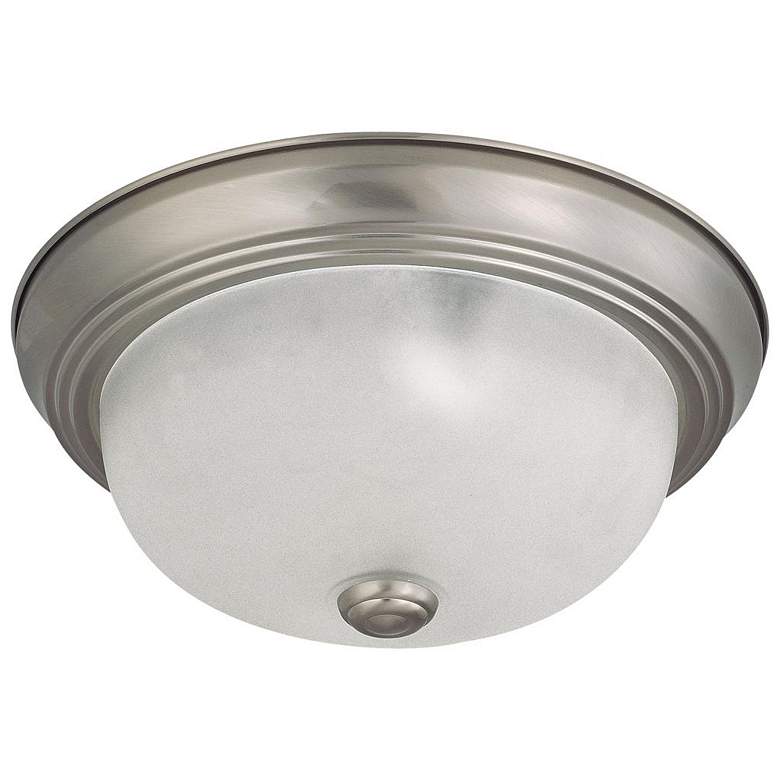 Image 1 2 Light; 11 in.; Flush Mount with Frosted White Glass