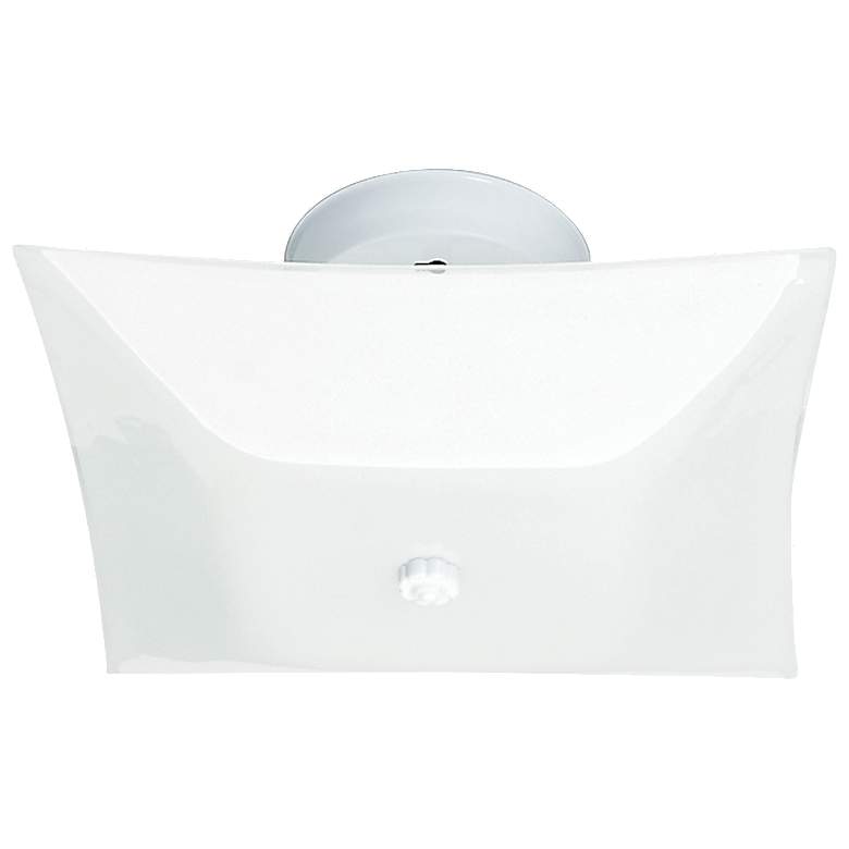 Image 1 2 Light - 12 inch - Ceiling Fixture - White Square - White Finish