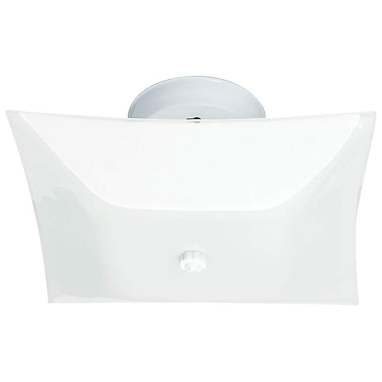 Image 1 2 Light - 12" - Ceiling Fixture - White Square - White Finish