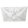 2 Light - 12" - Ceiling - Square Floral / w Pull Chain - White Finish