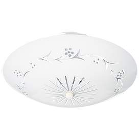 Image1 of 2 Light - 12" Flush with Round Grape Glass - White Finish