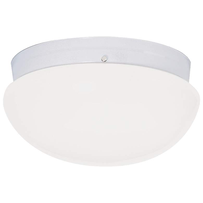 Image 1 2 Light - 12" Flush with White Glass - White Finish