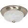 2 Light; 13 in.; Flush Mount; Alabaster Glass