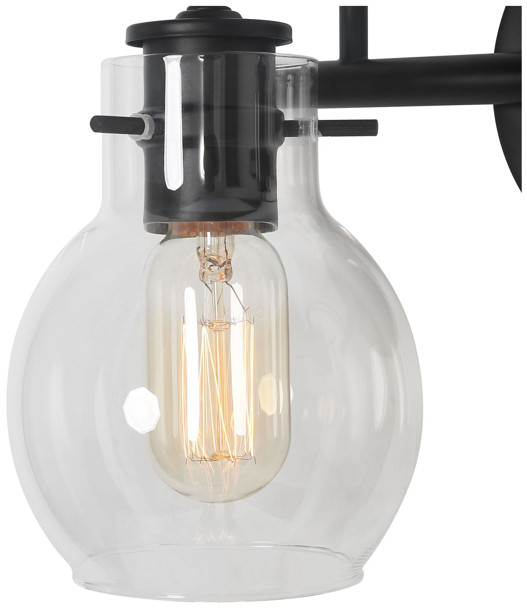 Image 2 2-Light 13" wide Black Bath Light more views