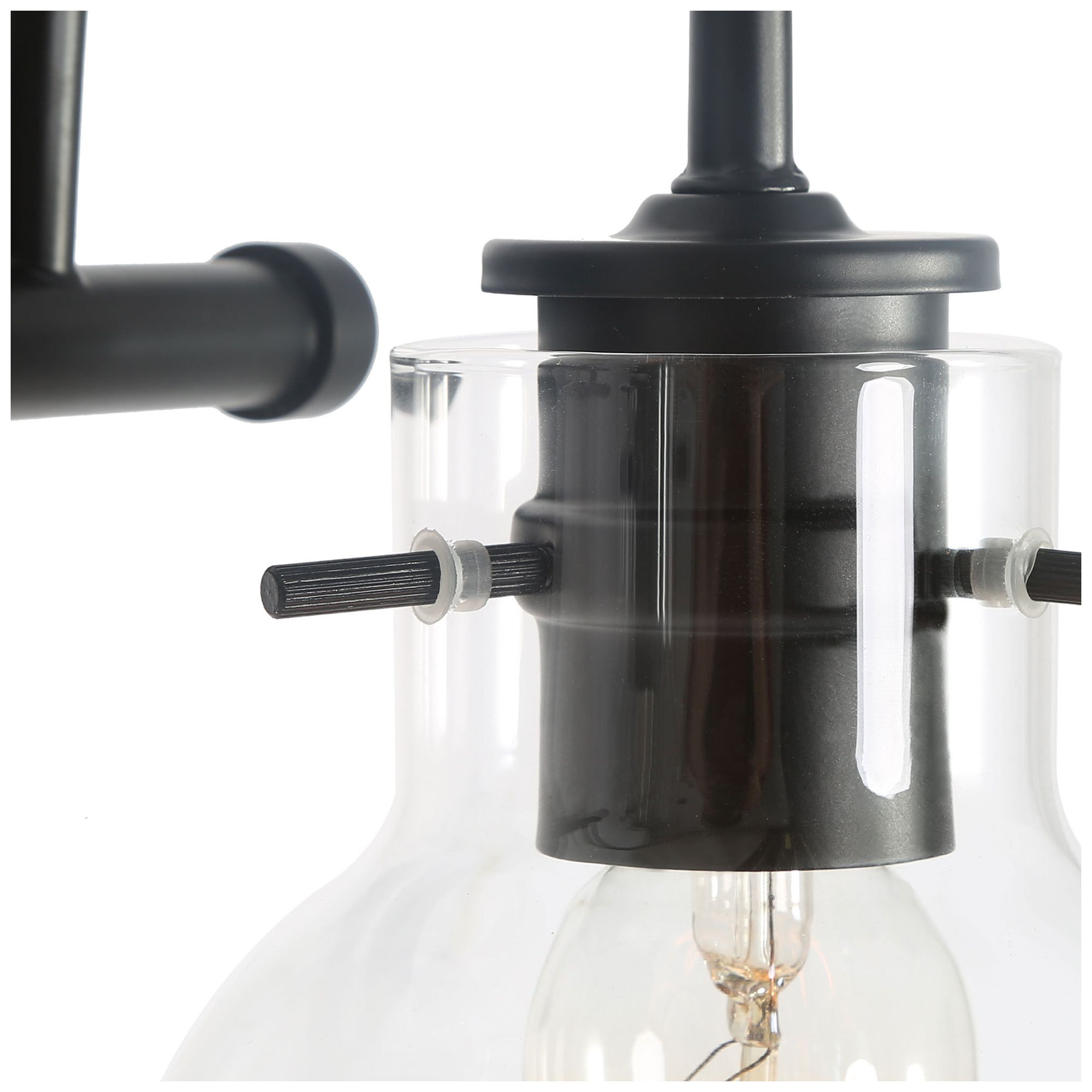 Image 3 2-Light 13" wide Black Bath Light more views