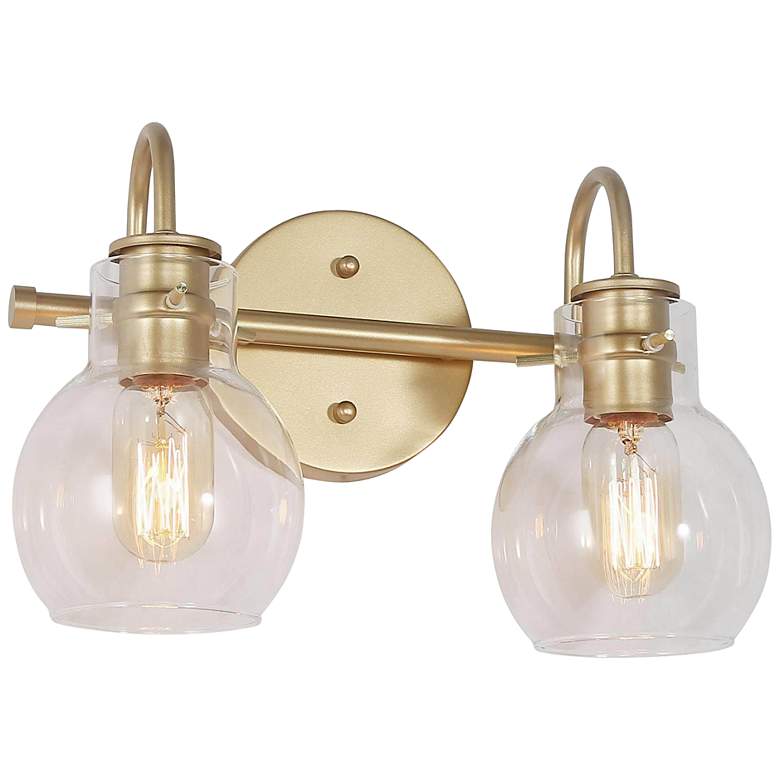Image 1 2-Light 13" wide Gold Bath Light