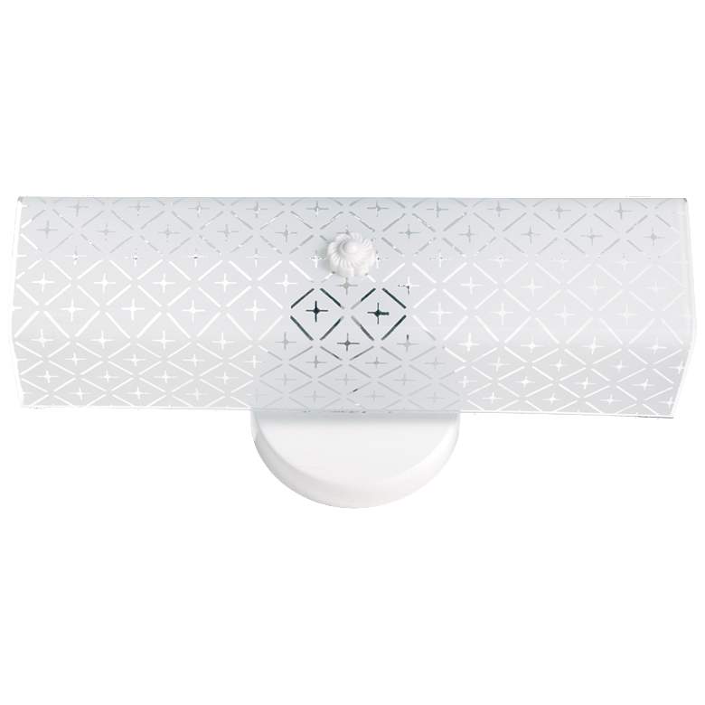 Image 1 2 Light - 14 inch Vanity with Diamond  inchU inch Channel Glass - White 