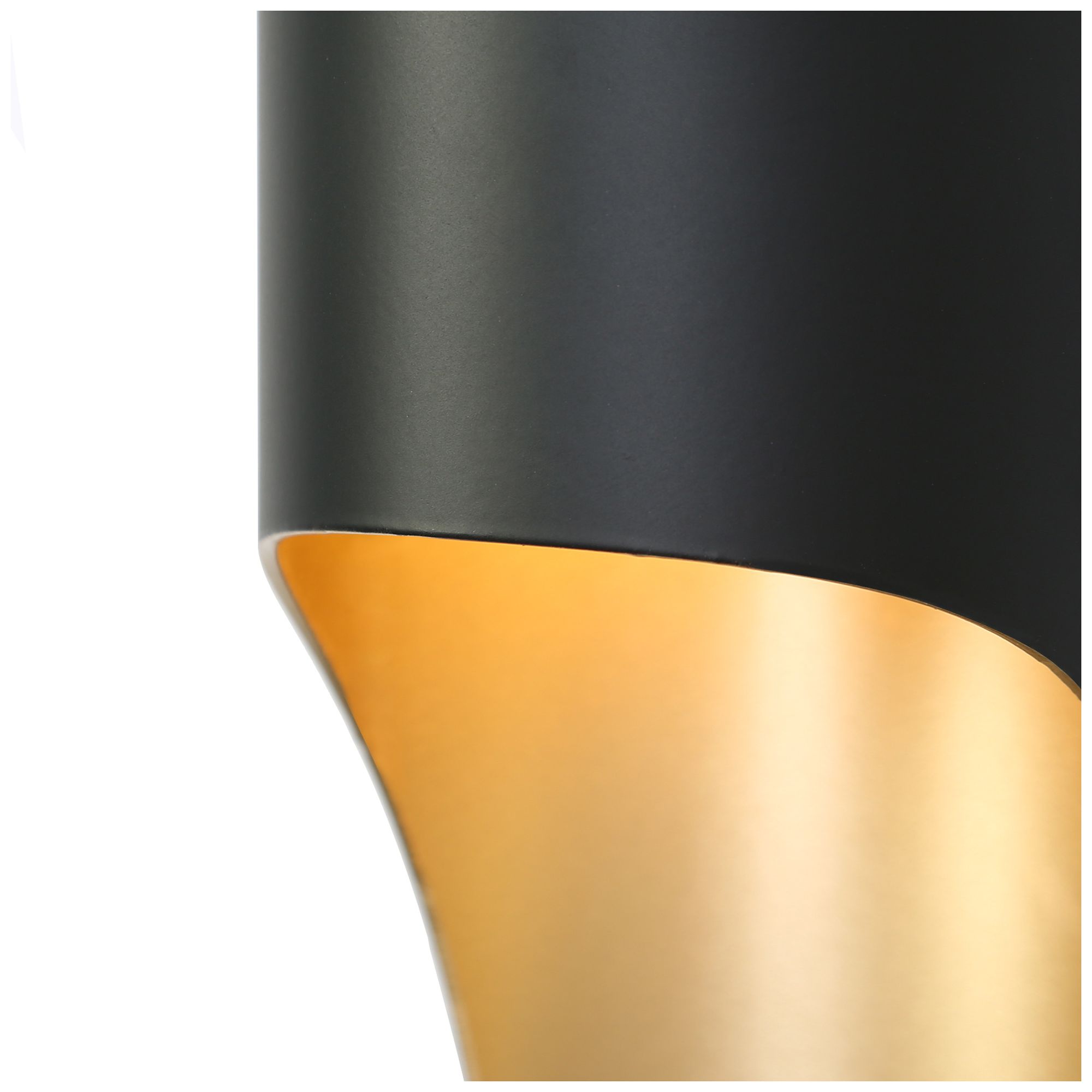 Image 2 2-Light 22.4"H Linear Matt Black and Gold Wall Lamp more views