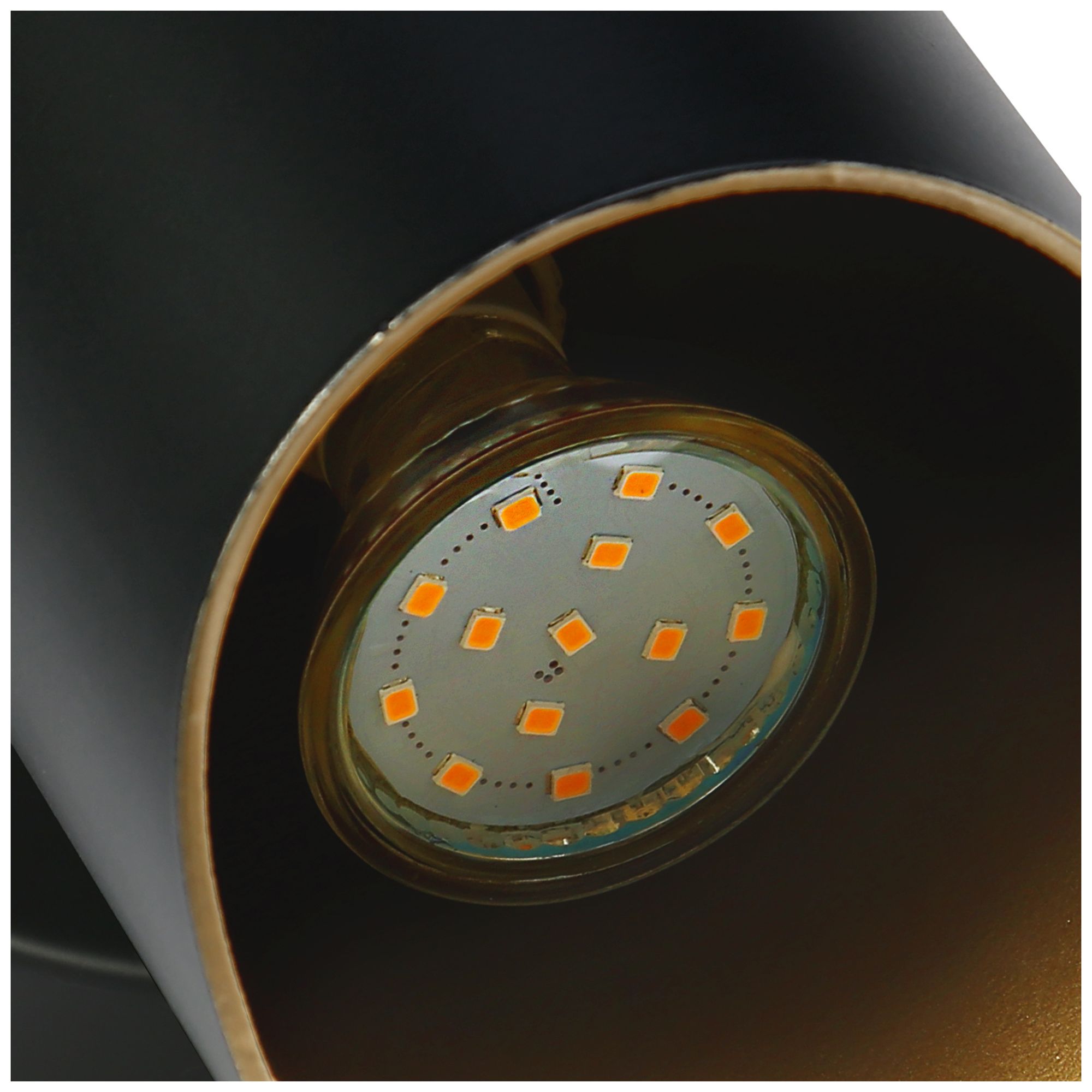 Image 5 2-Light 22.4"H Linear Matt Black and Gold Wall Lamp more views