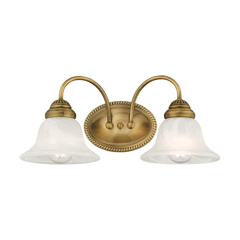 Image 6 2 Light Antique Brass Bath Vanity more views