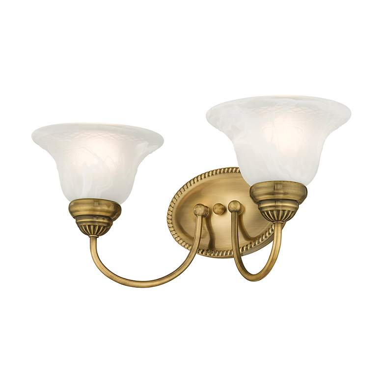 Image 7 2 Light Antique Brass Bath Vanity more views