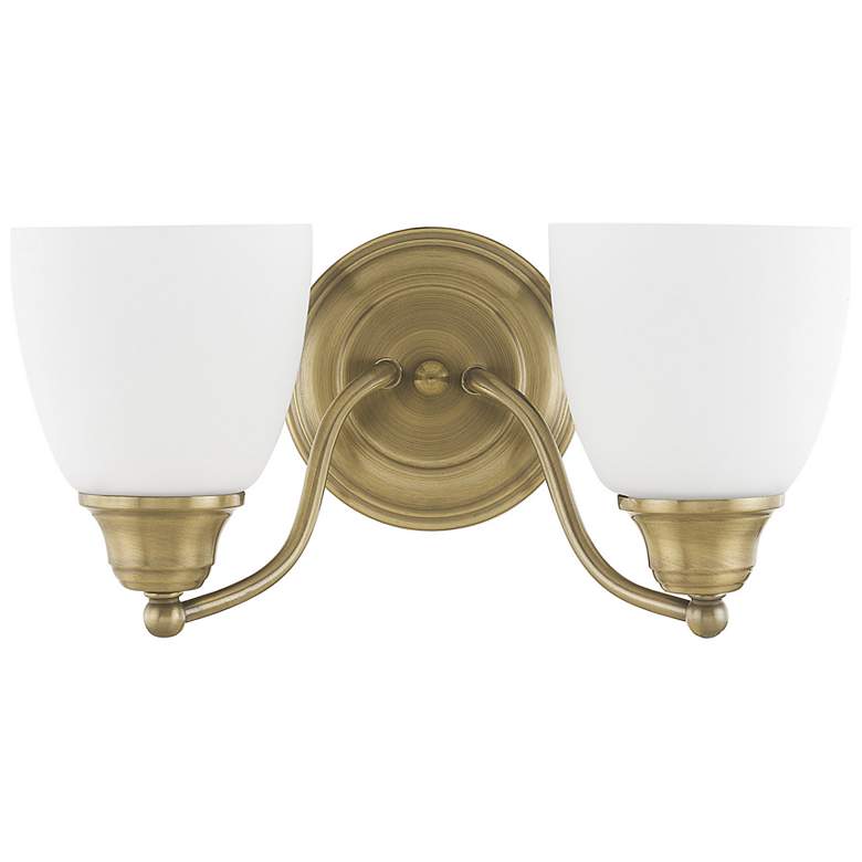 Image 5 2 Light Antique Brass Bath Vanity more views