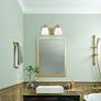 2 Light Antique Brass Bath Vanity in scene