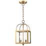 2_2 Light Antique Brass Convertible Mini Pendant/Ceiling Mount