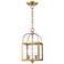 2 Light Antique Brass Convertible Mini Pendant/Ceiling Mount