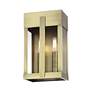 3_2 Light Antique Brass Medium Outdoor Wall Lantern with Clear Glass more views
