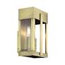5_2 Light Antique Brass Medium Outdoor Wall Lantern with Clear Glass more views