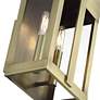 7_2 Light Antique Brass Medium Outdoor Wall Lantern with Clear Glass more views