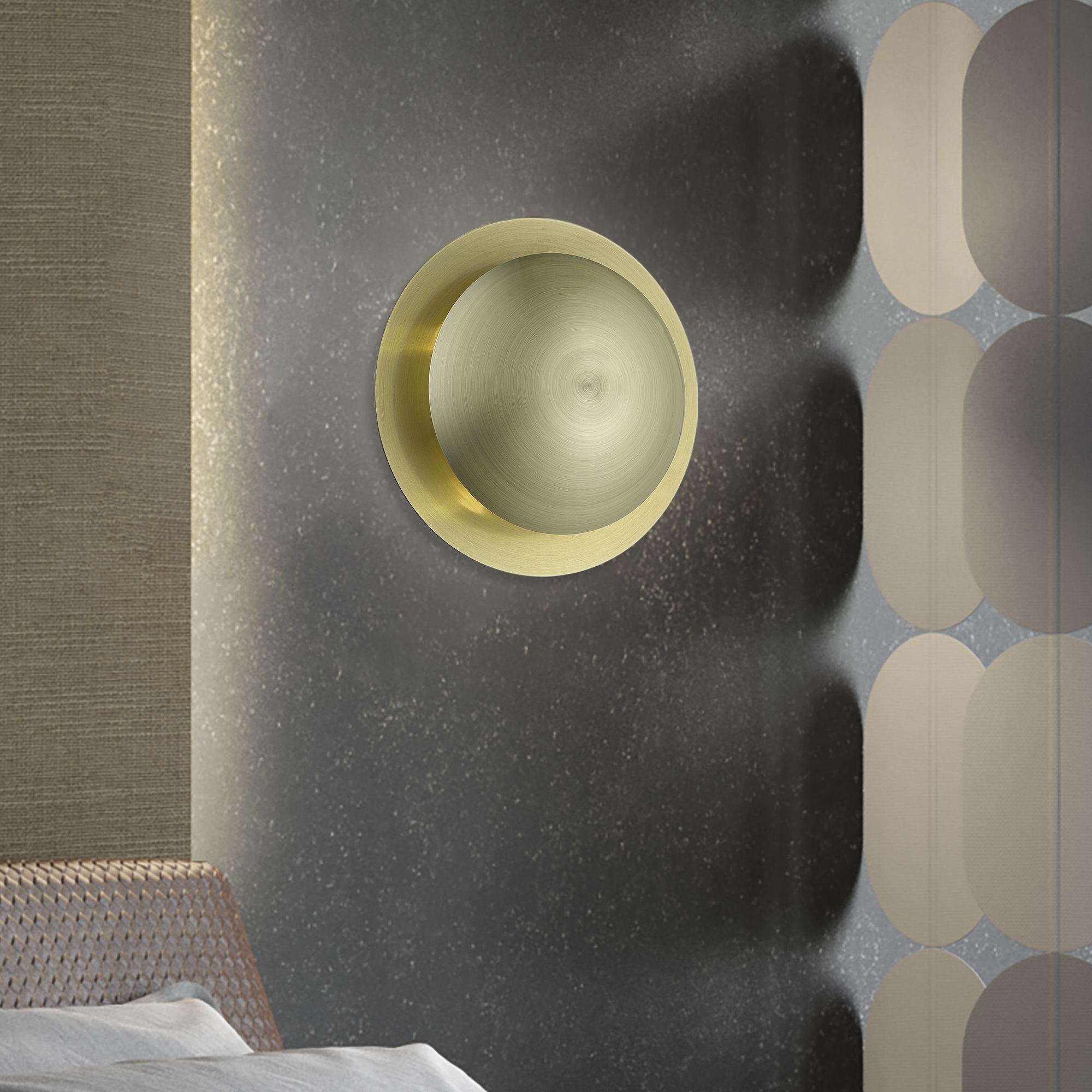 2 Light Antique Brass Medium Semi-Flush/ Wall Sconce