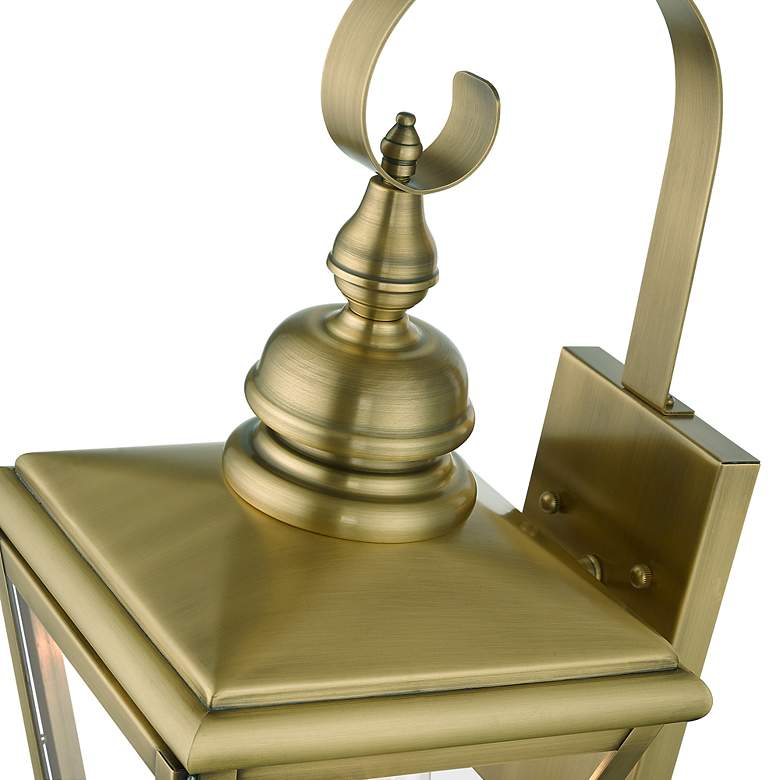 Image 7 2 Light Antique Brass Outdoor Medium Wall Lantern more views