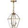 2 Light Antique Brass Pendant Lantern