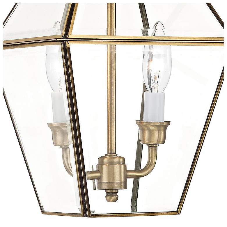 Image 4 2 Light Antique Brass Pendant Lantern more views