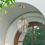 4_2 Light Antique Brass Pendant Lantern more views